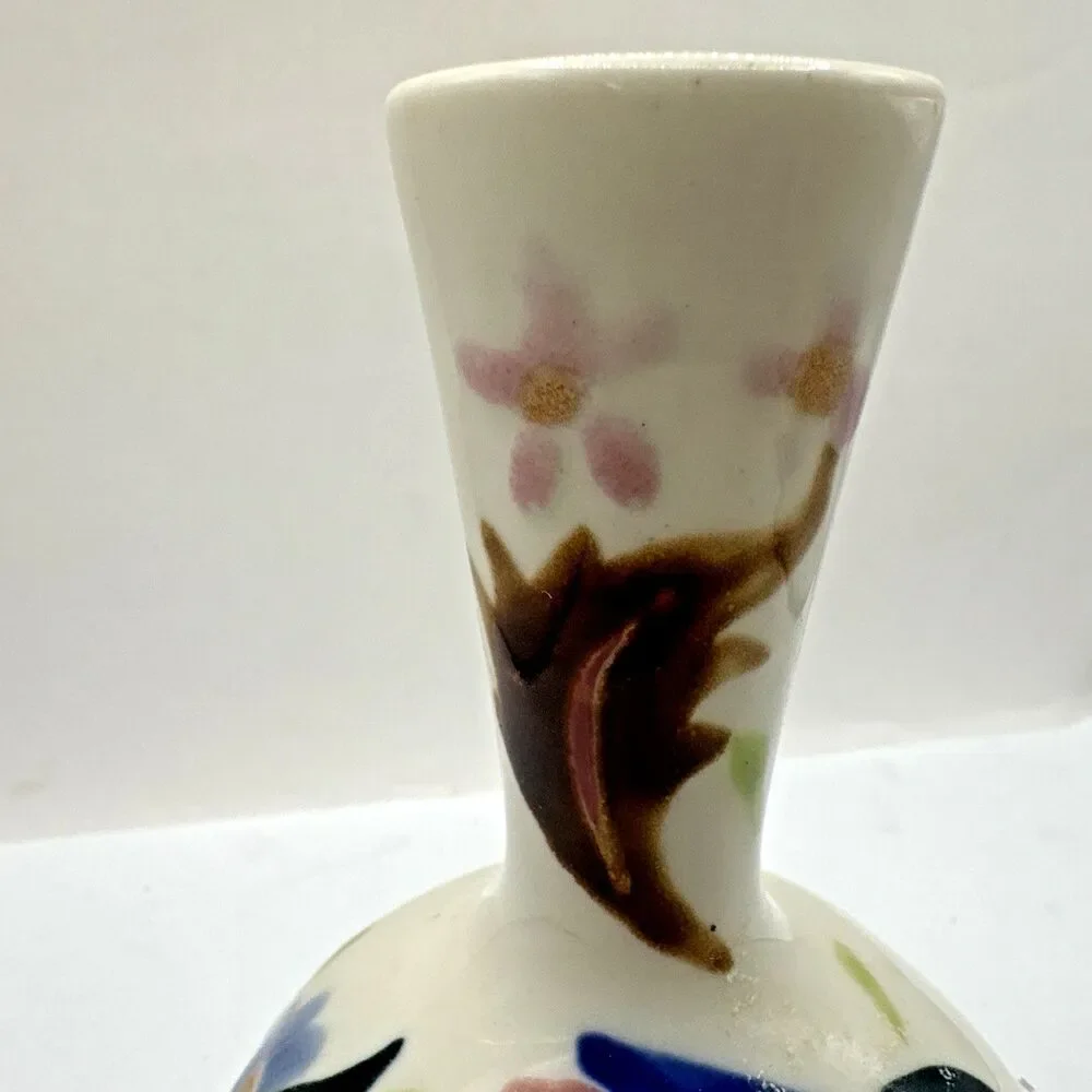 Stunning Zsolnay Hungary Porcelain Hand Painted Floral Flowers Vase numbered